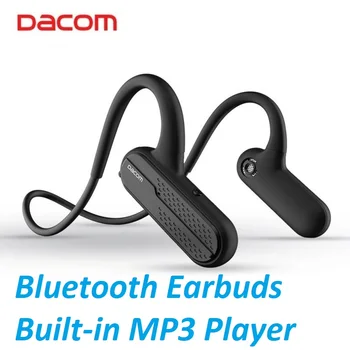DACOM אלחוטית Bluetooth אוזניות מובנה נגן MP3 עמיד למים ספורט אוזניות פתח-האוזן אוזניות לאייפון אנדרואיד טלפון