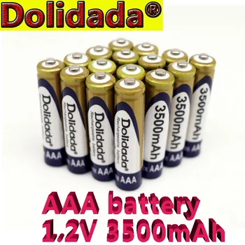Dolidada 1.2 V AAA הסוללה 3500mAh Ni-MH נטענת סוללת aa עבור CD/MP3 שחקנים, לפידים, שלט רחוק