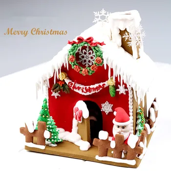 Enipate חדש חג המולד 9pcs/סט חותך עוגיות 3D זנגביל Stainess פלדה פונדנט עוגת עובש ביסקוויט אפיית עובש כלים