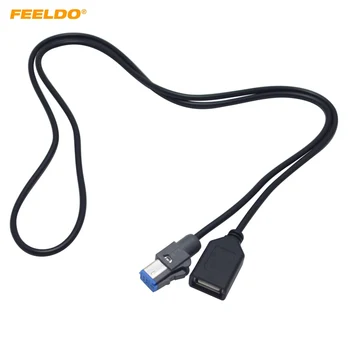 FEELDO 1PC שמע לרכב 4PIN USB נקבה כבל מתאם USB ניסן Teana הקאשקאי 2012 #CT5659