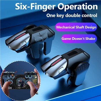 G21 1 זוג 6 האצבע בקר משחק Gamepad גמיש רגיש המשחקים לכוון ירי מפעיל הג ' ויסטיק כפתור PUBG ניידים