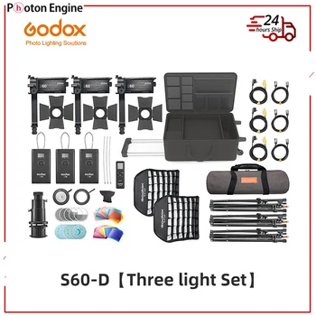 Godox S60 S60-D 60W התמקדות LED צילום רציף מתכווננת אור הזרקורים עם דלת האסם, על צילום מקצועי