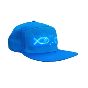 Gorras Snapback Iluminacin אורות LED הודעות תצוגה כובע מותאם אישית-שמש להגן על בייסבול כובע LED
