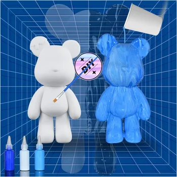 Greative אלים דוב למצוא מספר צבעים צבע אקרילי DIY נוזל דוב להבין את הבובה ציור צעצוע מתנה הביתה עיצוב חדר