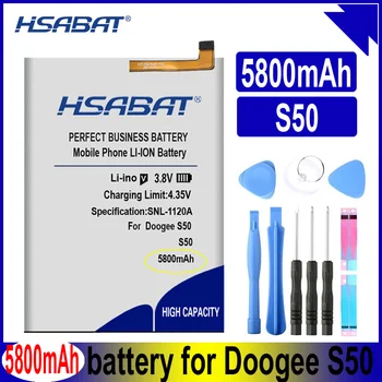 HSABAT S50 5800mAh סוללה עבור Doogee S50 החלפת אביזר מצברים סוללות