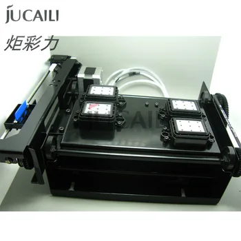 Jucaili למדפסת 4 ראשי דיו מחסנית עבור xp600/DX5/DX7 ראש מכסת ראש תחנת הרכבה עם מנוע כפול תחנת ניקיון