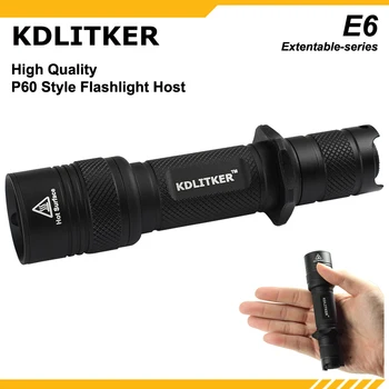 KDLITKER E6 / E6S P60 פנס Host - שחור
