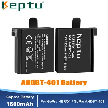 KEPTU AHDBT 401 1600mAh Gopro Hero 4 סוללה akku עבור Gopro Hero 4 סוללות Go Pro Hero4 bateria פעולה אביזרים למצלמה