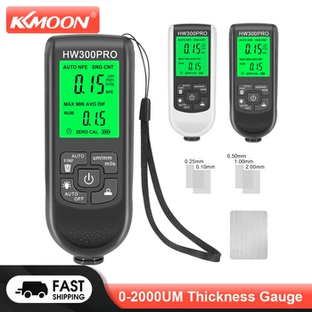 KKMOON 0-2000UM עובי מד LCD דיגיטלי רכב עובי הסרט מטר צבע המכונית עובי הציפוי הבוחן שלושה מצבי בדיקה