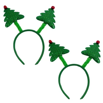 L93F עץ חג המולד Hairband עבור חגיגת מסיבת Shinning Hairband עם פאייטים
