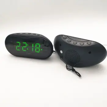 LED דיגיטלי AM/FM שעון מעורר רדיו w/ כפול נודניק לתזכורת זמן לישון פונקציה