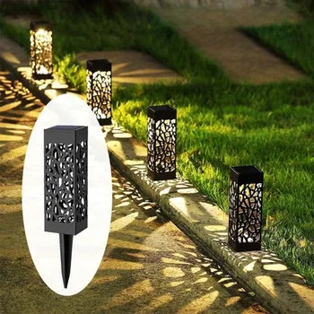 LED סולארית חלול הדשא אור חיצוני עמיד למים סולארית, פנס מרותק מנורות גינה בחצר מסלול דשא תאורה ודקורציה