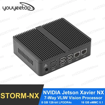 LEETOP סערה NX מוטבע קצה מחשוב 6-core NVIDIA כרמל טסון אקסבייר nx 8GB 2 multi-mode DP 7-דרך VLIW חזון מעבד