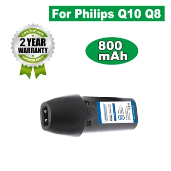 LOSONCOER סוללת 800mAh עבור Philips Q10 Q10S Q10+ X5 R8 Q8 XQ8 1128 5190 HC11K שיער קליפר BaoRun P2 P3