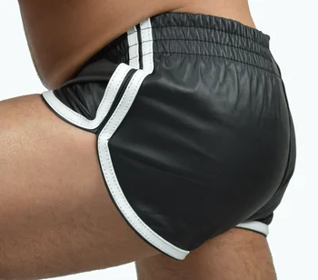 Lammnapa, ספורט מכנסיים קצרות בוקסר מכנסי עור קצרים להראות הכותרת המקורית ,