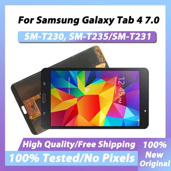 Lcd מקורי עבור Samsung Galaxy Tab 4 7.0 SM-T230 T230 SM-T231 T231 תצוגת LCD מסך מגע דיגיטלית חיישנים הרכבה