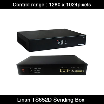 Linsn סינכרוני שולח קופסה קופסה אחת אחת שליחת כרטיס TS852D צבע מלא תצוגת LED בקרה חיצוני שולח תיבת