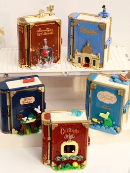 MOC מהאגדות סדרת העיר אבני הבניין אליס קסם הנסיכה אוסף תצוגה המספרת הספר DIY לבנים צעצועים עבור ילדה מתנות