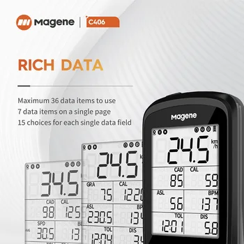Magene GPS Bike Computer C406 אלחוטית מד מהירות רכיבה על אופניים כביש MTB עמיד למים Bluetooth נמלה+ קדנס לאופניים מהירות מד מרחק