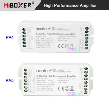 Miboxer PA4/PA5 4CH 5CH 4/5Channel ביצועים גבוהים מגבר DC 12V 24V MAX15A LED רצועת אור בקר 10Mbps החלפת שיעור