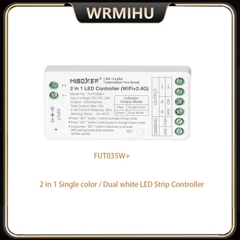 Miboxer WiFi+2.4 G FUT035W+/FUT037W+ 2In1/3In1 בקר DC12-24V צבע יחיד כפול הלבן RGB RGBW RGB+CCT Led רצועת אור