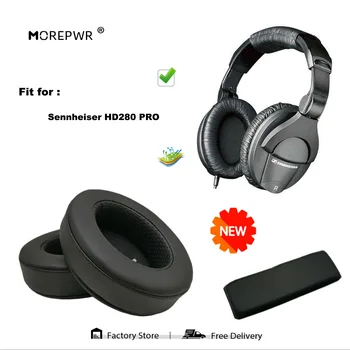 Morepwr השדרוג החדש החלפת כריות אוזניים על Sennheiser HD280 PRO אוזניות חלקי עור כרית קטיפה לכסות את האוזניים אוזניות שרוול