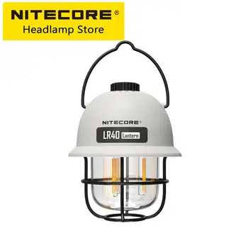 NITECORE 2-in-1 LR40 אור קמפינג כוח הבנק 100 לומן 3 מקורות אור נייד LED USB-C נטענת קמפינג אוהל הפקחים.
