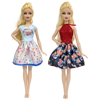 NK החדש 2 הגדרת חם למכור אופנה בובה שמלה יפה להגדיר מזדמן כל יום בגדים עבור ברבי אביזרים בובת הילדה הטובה ביותר מתנה צעצוע