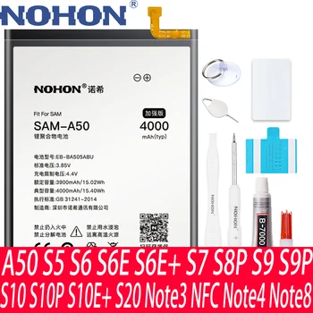 NOHON סוללה עבור סמסונג גלקסי A50 S10 S10+ S9 S8 פלוס + S5 NFC S6 S7 S8 S20 Edge הערה 3 4 8 EB-BA505ABU EB-BG973ABU Baterias