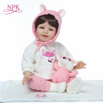 NPK 55cm סיליקון רך הגוף מחדש בובה צעצוע ילדה היילוד הנסיכה תינוקות בבה ליווי צעצוע מתנת יום הולדת.