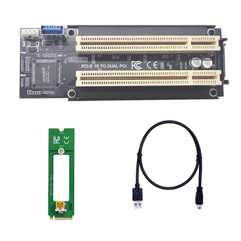 NVME/Mini PCIE/PCI Express X1 כדי כפול PCI כרטיס Riser יעילות גבוהה מתאם ממיר כבל USB 3.0 עבור שולחן העבודה במחשב ASM1083 צ ' יפ