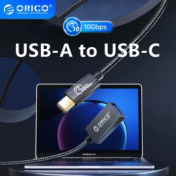 ORICO 10Gbps Gen2 Type-C כבל USB3.1 PD60W מהיר טעינת כבל OTG מתאם כבל מאריך HDD רכזת כבלים עבור מחשבים ניידים, טלפונים לוח