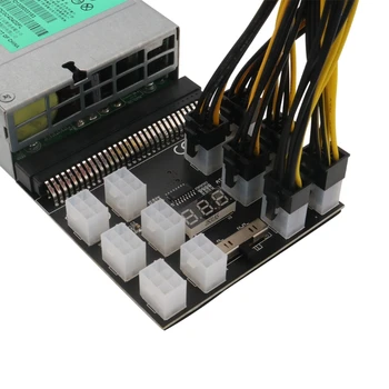 PCI-E 6Pin ספק כוח הפריצה לוח מתאם ממיר מתח 12V עבור Ethereum BTC Antminer כורה מכרות N84A