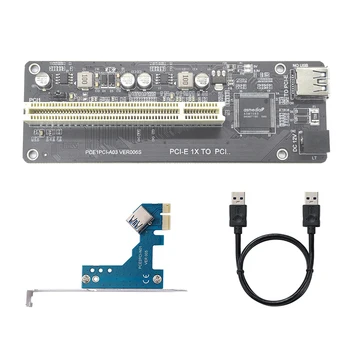 PCI-E/NVME/Mini PCIE כדי PCI קמה כרטיס כפול PCI יעילות גבוהה מתאם ממיר עם כבל USB 3.0 עבור שולחן העבודה במחשב ASM1083 צ ' יפ