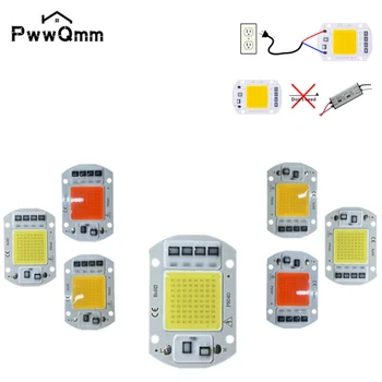PwwQmm AC110V 220V LED שבב 20W 30W 50W קלח שבב לא צריך נהג מנורת LED חרוזים מבול אור הזרקורים Lampada DIY תאורה