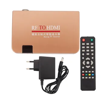 RF HDMI ממיר מתאם אנלוגי מקלט טלוויזיה אנלוגית תיבת דיגיטלי קופסת שלט רחוק תקע האיחוד האירופי