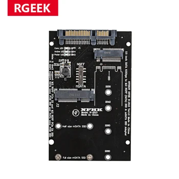 RGEEK M. 2 NGFF Msata SSD כדי SATA 3.0 2.5 מתאם M2 PCI SSD ממיר כרטיס Riser עבור המחשב הנייד להוסיף על כרטיס למעלה כדי 6Gps