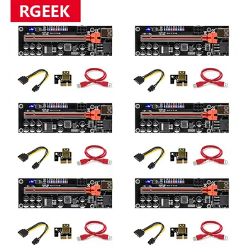 RGeek 6pcs משודרג העדכניים V011 Pro Pcie קמה 011 Pci Express קמה X16 1X עד 10 קבלים כבל USB 3.0 עבור GPU בכרטיס גרפי