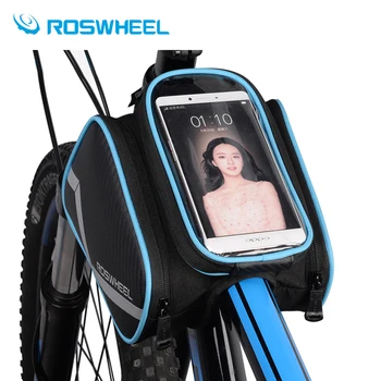 ROSWHEEL 6.2 אינץ עמיד למים טלפון מסך מגע אופניים שקיות הקדמי מסגרת העליון צינור רכיבה על אופניים כביש תיק MTB אופניים הרים accessorie