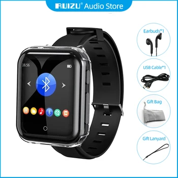 RUIZU M8 Bluetooth נגן MP3 MP4 מיני לביש שעון מוסיקה נגן וידאו מסך מגע הווקמן עם רדיו FM ספר אלקטרוני רשמקול