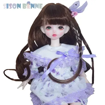 SISON יפה יפה 1/6 BJD הבובה חמוד ילדה בובה מתנה לילדים סט מלא עם הבובה תלבושות איפור