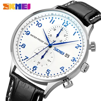 SKMEI 9301 אופנה עמיד למים קוורץ Mens שעונים אנשי עסקים שעון עמיד פלדה לצלול גברים שעון יד שעון רלו Masculino