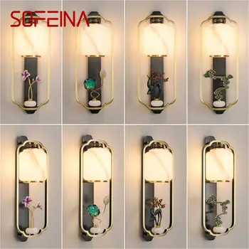 SOFEINA קיר מנורות קיר, מנורות מודרניות פליז יצירתי מקורה LED אור הביתה מסדרון קישוט