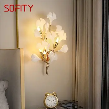 SOFITY נורדי מנורות קיר יצירתי תאורה מודרנית גחלילית דקורטיביים לבית מלון המסדרון חדר שינה