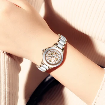 SUNKTA חדש קוורץ נשים שעונים האופנה החדשה עמיד למים שעונים נשים קרמיקה צמיד צמיד השעון ילדה שעון Montre פאטאל