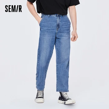 Semir ג ' ינס גברים אופנה רטרו 2023 הקיץ החדש משוחרר ישר פיצול עיצוב גבר מכנסי כותנה