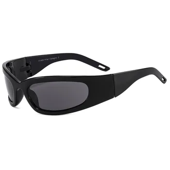 Steampunk Y2k משקפי שמש גברים נשים 2023 ספייק מלבן משקפי שמש משקפי מגמות מעצב משקפיים UV400 גוונים Eyewear gafas