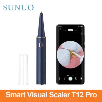 Sunuo חכם חזותי-קולי-שיניים Scaler T12pro HD אנדוסקופ להסיר חשבון נקי שיניים להגן על החניכיים עובד עם אפליקציה