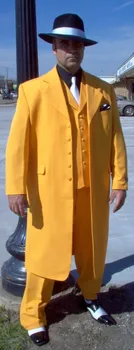 TPSAADE צהוב חתונה חליפות חתן הגברים ז ' קט טוקסידו Slim Fit 3 חתיכה חליפה לנשף חליפות גברים מותאם אישית בלייזר Terno Masculino