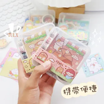 TULX kawaii נייר צבעוני הקלטת חמוד נייחים אספקה יפנית כלי כתיבה ציוד אמנות